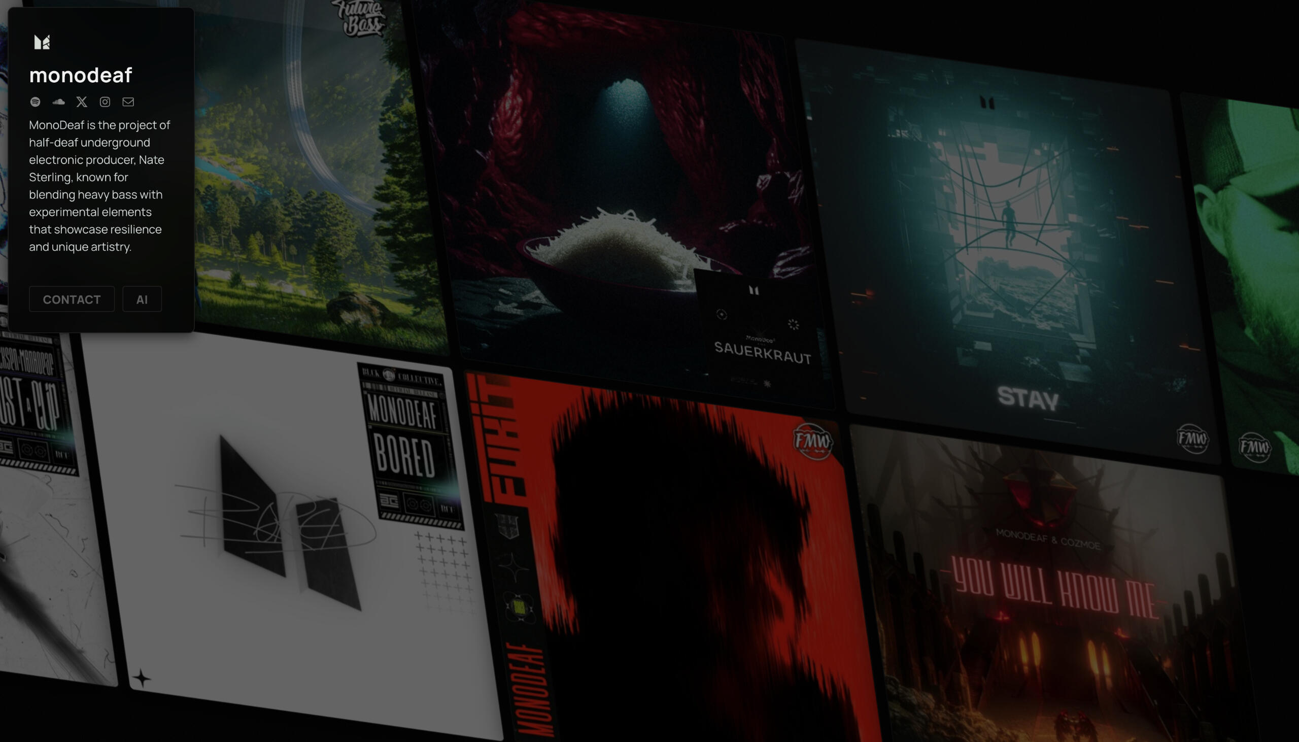 Monodeaf Monodeaf Carrd Inspo Website